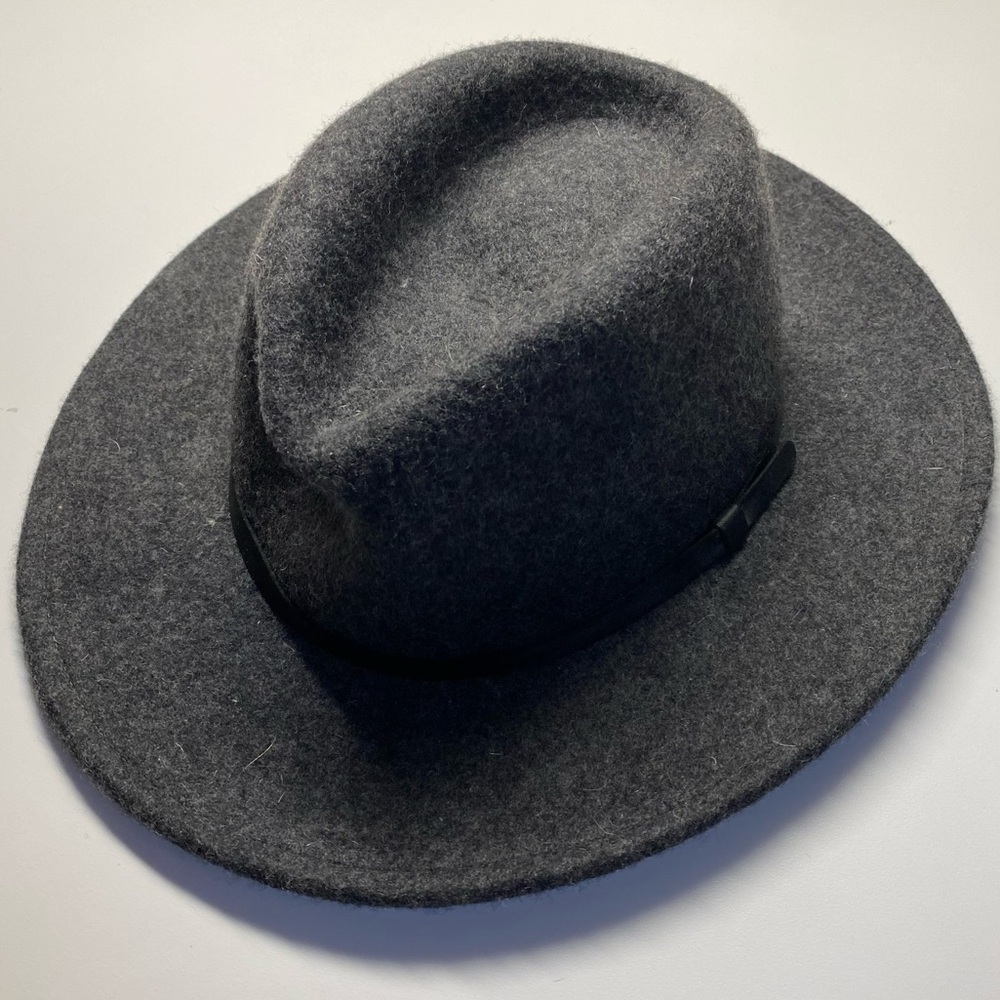 WOOL FEDORA - HEATHERED BLACK GOODFELLOW AND CO.